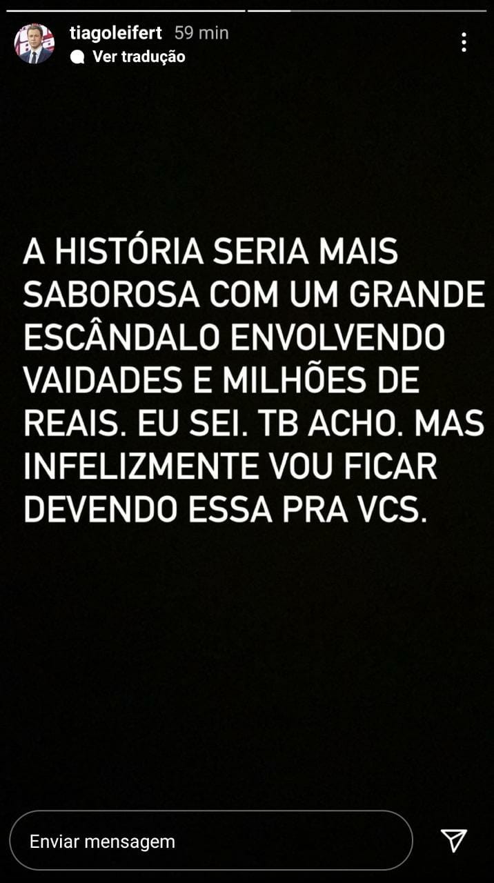 Tiago Leifert - Crédito: Reprodução/ Instagram