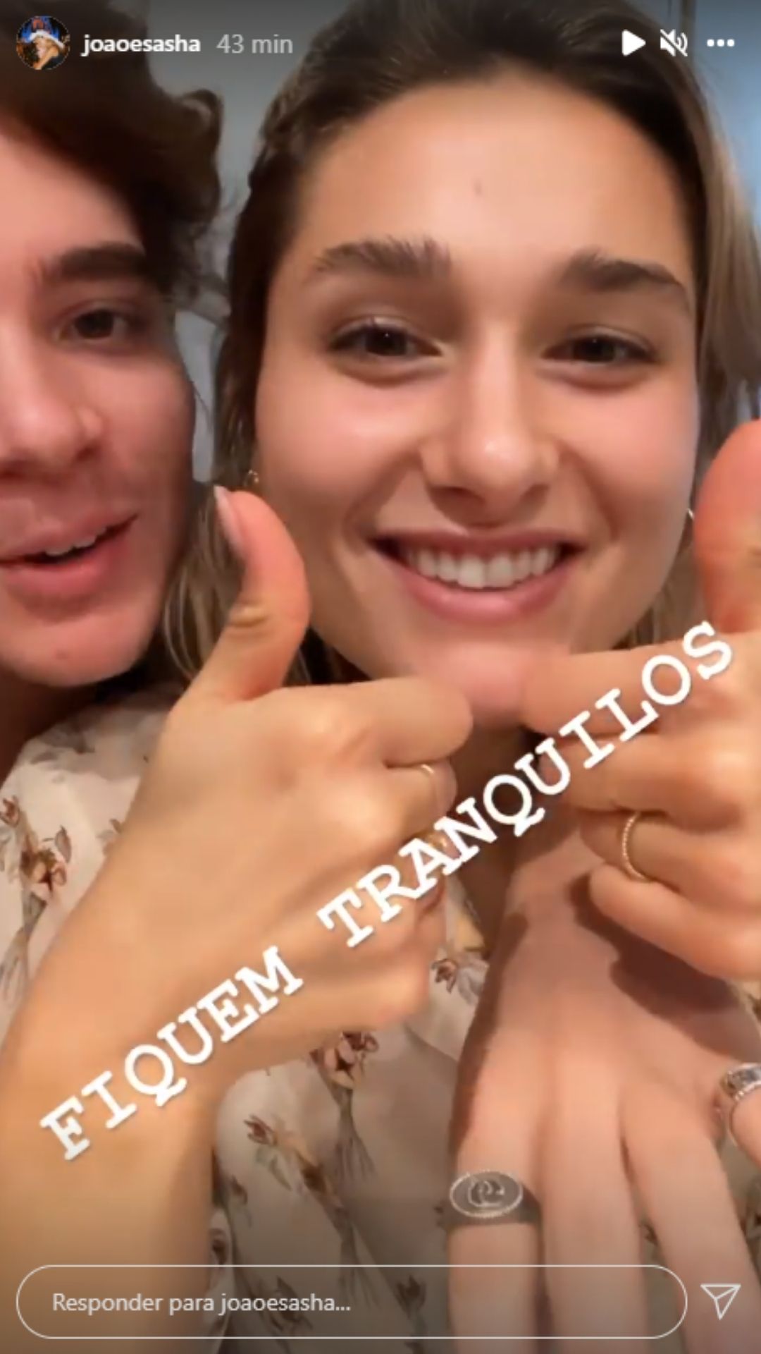 Sasha e João Figueiredo. Foto: Reprodução/Instagram