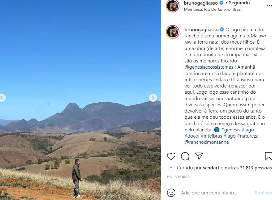 Bruno Gagliasso mostra detalhes do novo rancho da família - Crédito: Reprodução / Instagram