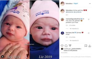 Marido de Thaeme compara fotos das filhas - Crédito: Reprodução / Instagram