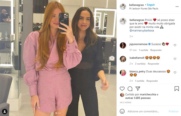 Marina Ruy Barbosa e Isabella Negrão (Foto: Reprodução/Instagram)