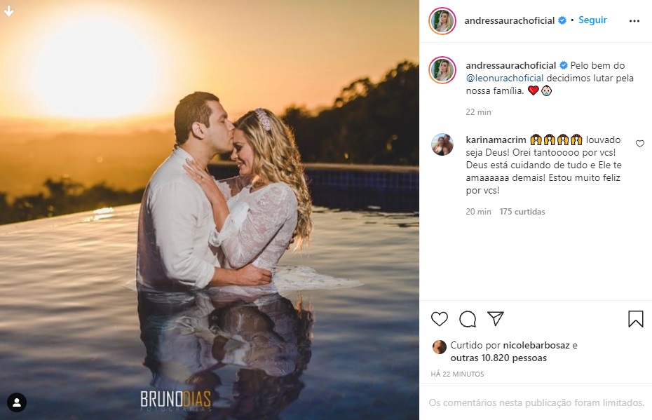 Andressa Urach e Thiago Lopes. Reprodução/instagram