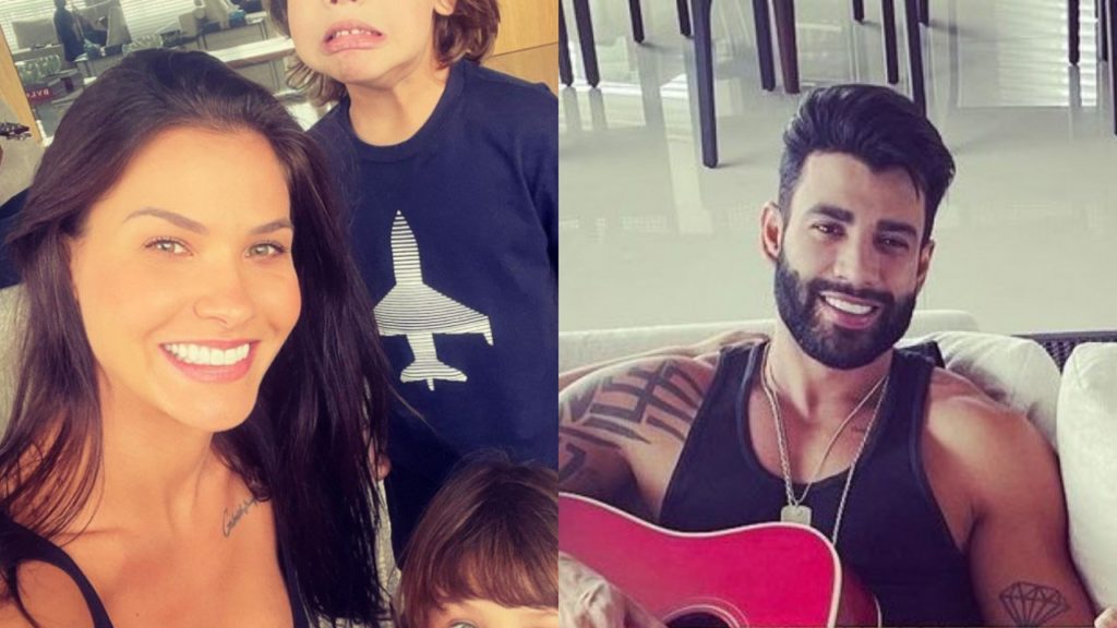 Andressa Suita mostra dia em família com Gusttavo Lima e filhos