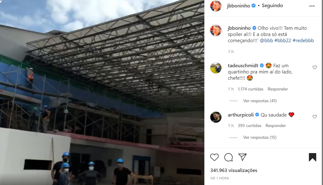 Boninho mostra a reforma da casa do BBB22 - Crédito: Reprodução / Instagram