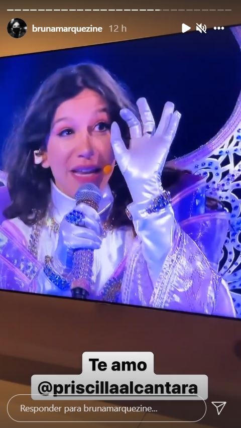 Bruna Marquezine comemora a vitória de Priscilla Alcantara no The Masked Singer Brasil - Crédito: Reprodução / Instagram