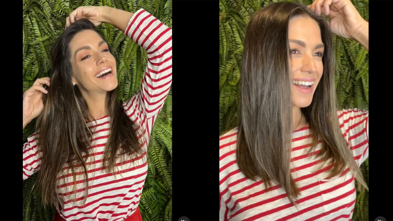 Thais Fersoza mostra o antes e depois do seu cabelo - Crédito: Reprodução / Instagram