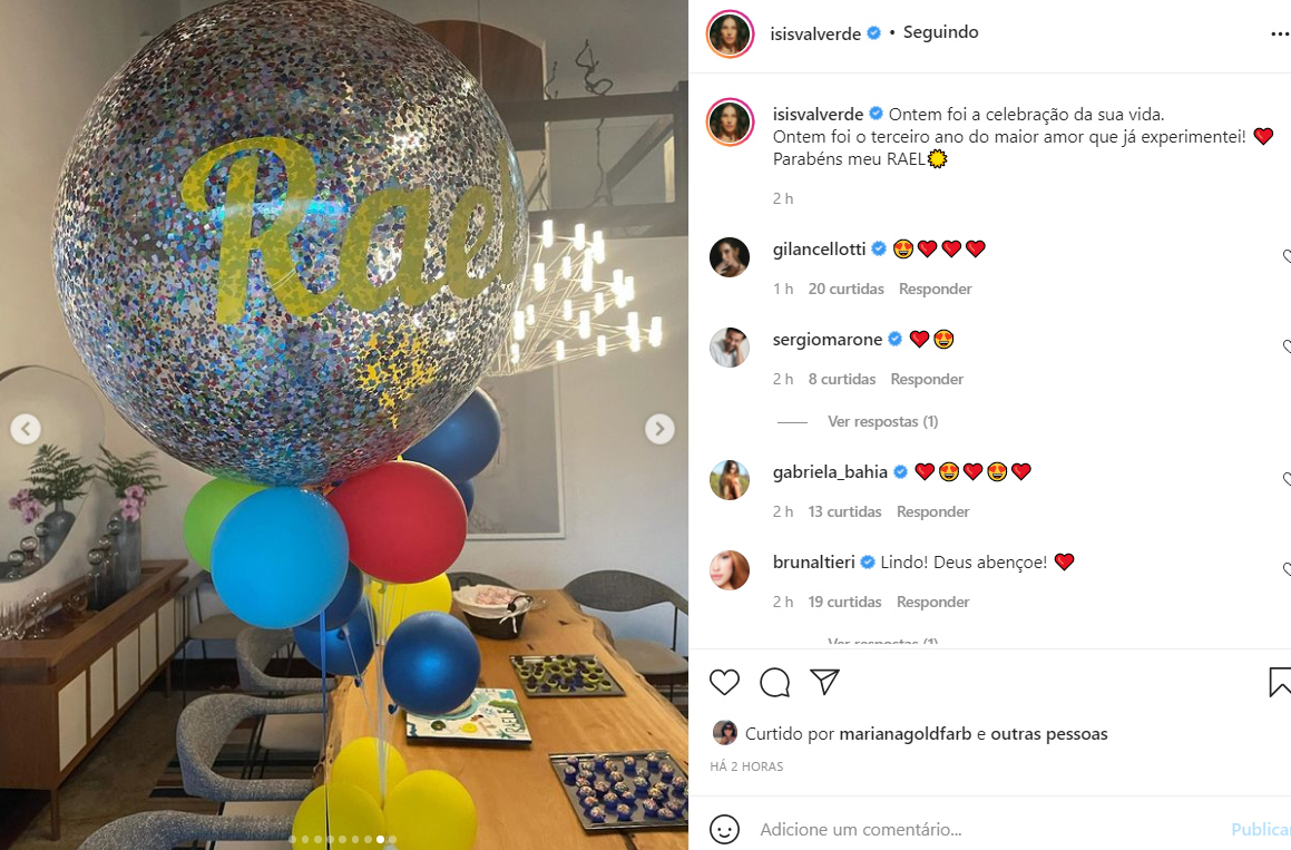 Isis Valverde mostra a festa de aniversário do filho - Crédito: Reprodução / Instagram
