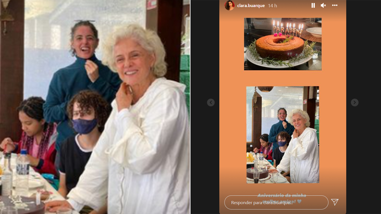 Marieta Severo comemora seu aniversário em família - Crédito: Reprodução / Instagram