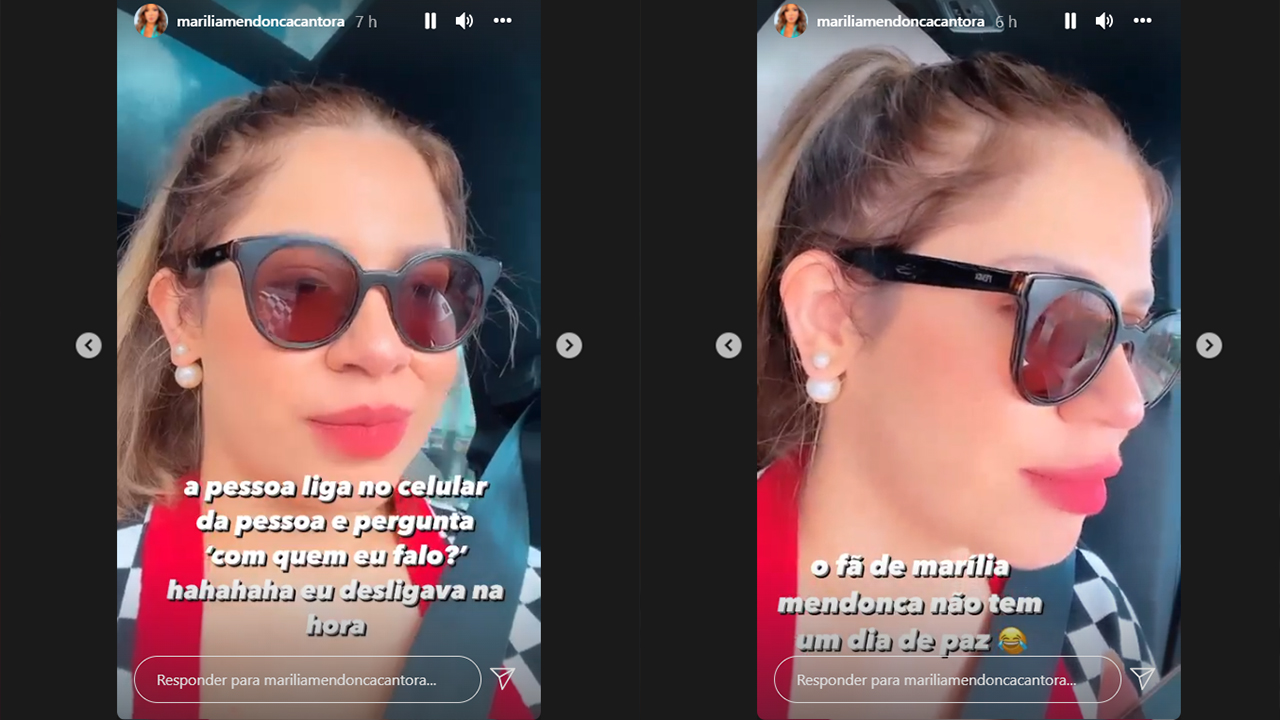 Marília Mendonça apareceu nos stories do Instagram poucas horas antes de sua morte em uma queda de avião - Crédito: Reprodução / Instagram