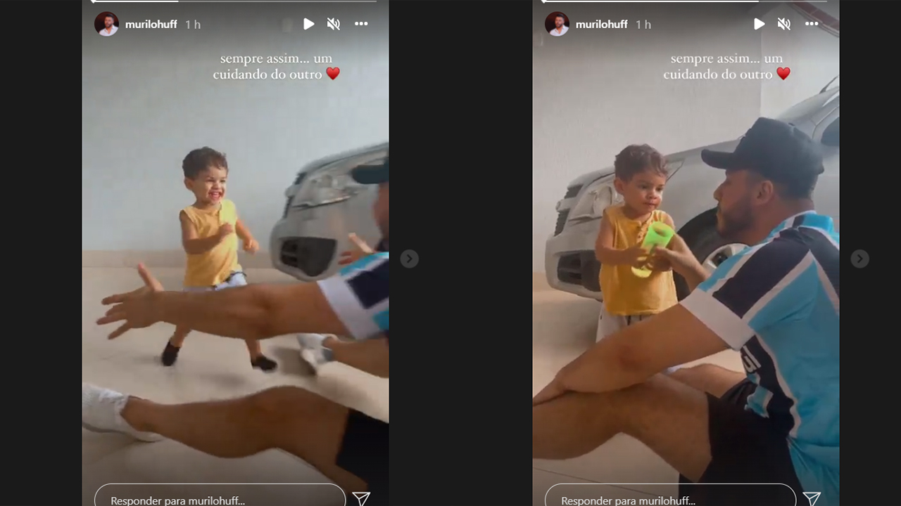 Murilo Huff mostra momento com Léo, seu filho com Marília Mendonça - Crédito: Reprodução / Instagram