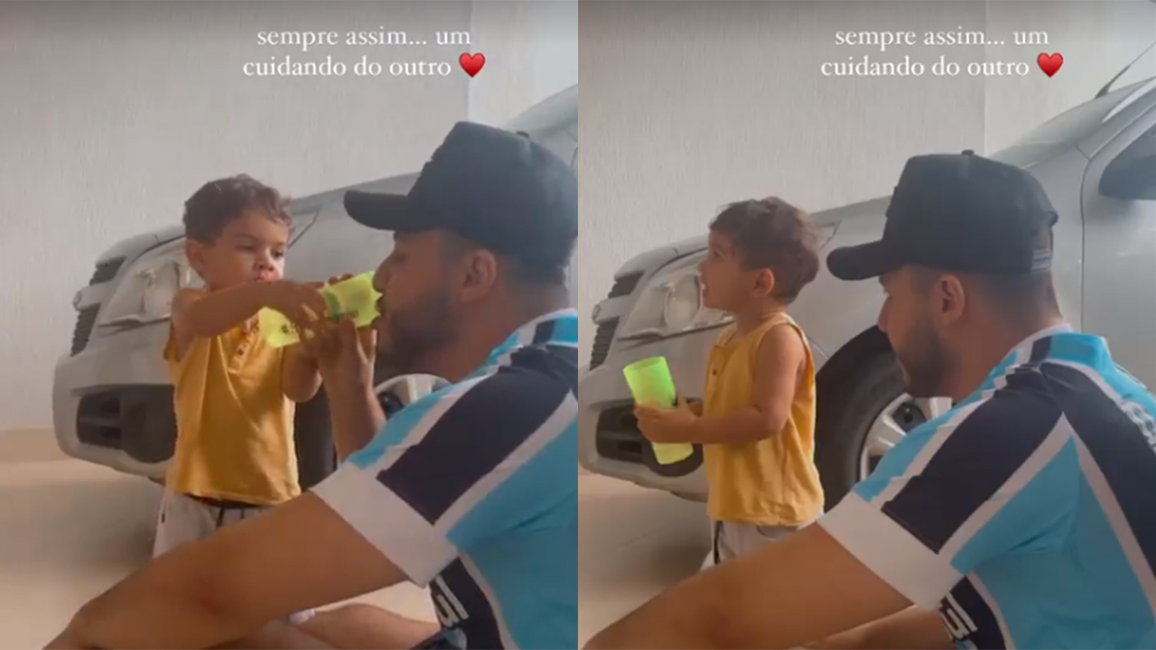 Murilo Huff mostra momento com Léo, seu filho com Marília Mendonça - Crédito: Reprodução / Instagram