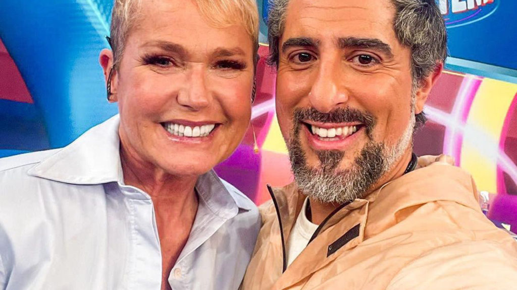 Xuxa Meneghel e Marcos Mion nos bastidores do Caldeirão - Crédito: Reprodução / Instagram