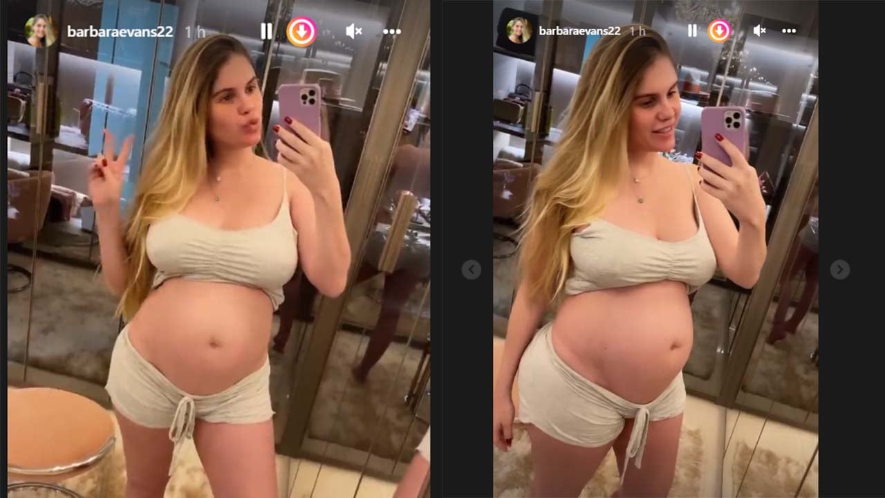 Bárbara Evans mostra seu barrigão de grávida - Crédito: Reprodução / Instagram