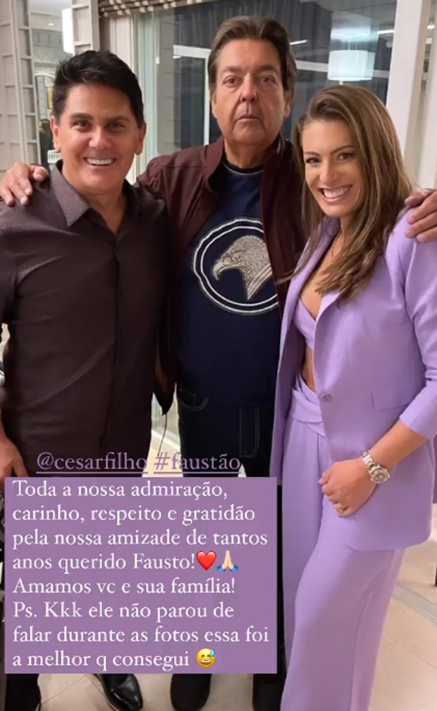 Faustão reúne amigos famosos - Crédito: Reprodução / Instagram