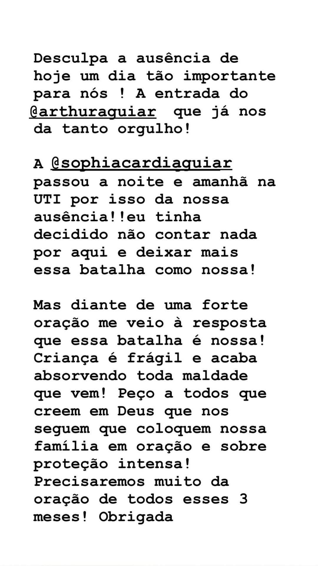 Story de Maíra Cardi. Foto: Reprodução/Instagram