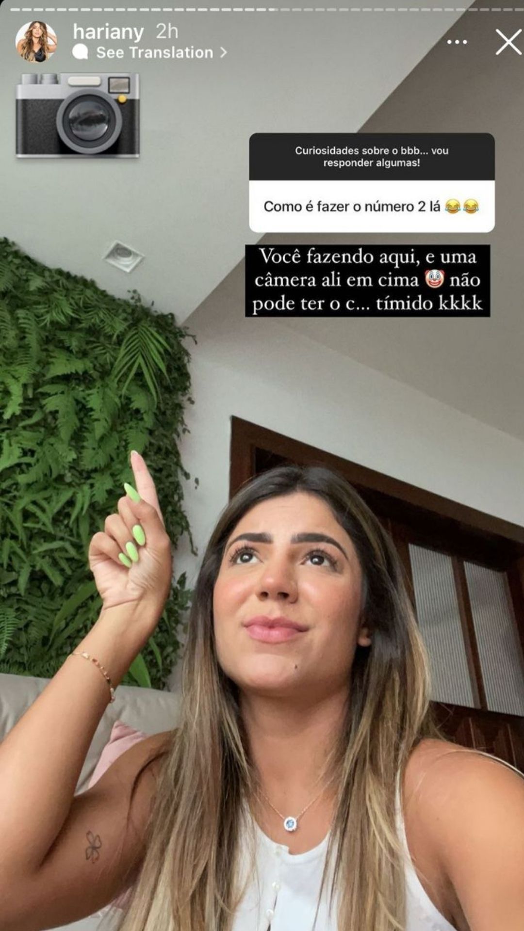 Hariany Almeida relembra curiosidades do BBB