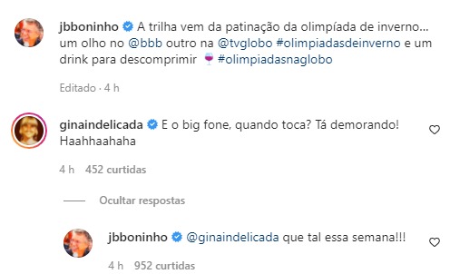 Boninho fala do Big Fone. Foto: Reprodução/Instagram