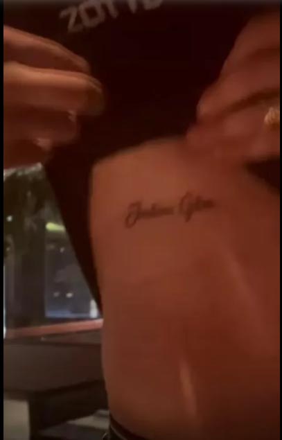 Marido de Jojo Todynho faz tatuagem com o nome dela - Crédito: Reprodução / Instagram