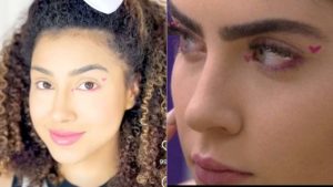 Lore Souza mostra como é fácil fazer a maquiagem de Jade Picon - Crédito: Reprodução / Instagram e Globo