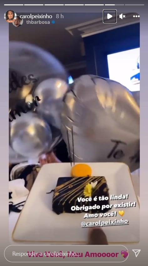 Carol Peixinho celebra o aniversário de Thiaguinho - Crédito: Reprodução / Instagram