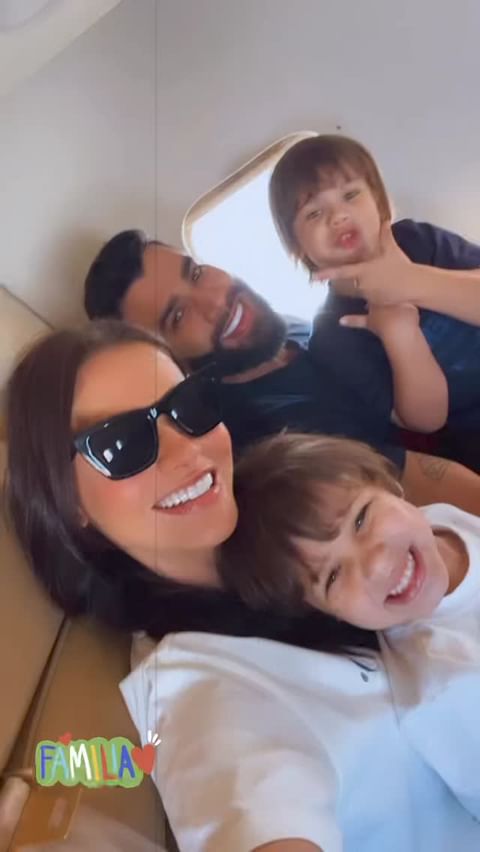 Andressa Suita, Gusttavo Lima e filhos - Créditos: Reprodução / Instagram