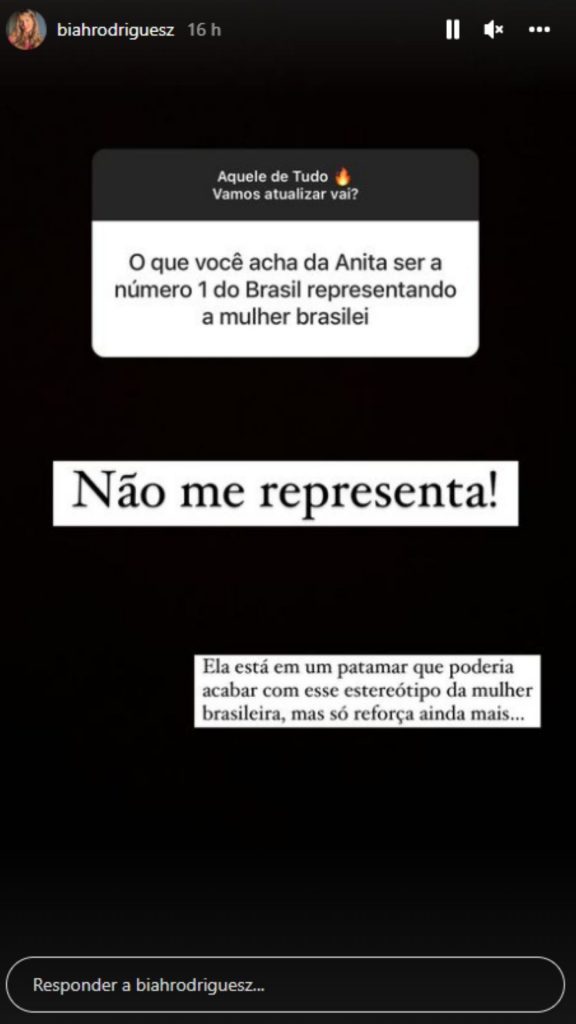 Story de Biah Rodrigues. Reprodução/Instagram