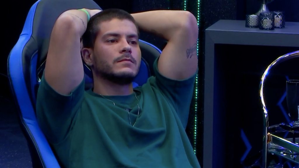 Arthur Aguiar no Quarto Secreto do BBB 22. Créditos: Reprodução / Globo