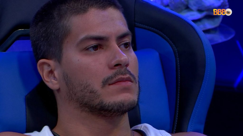 Arthur Aguiar no quarto secreto do BBB 22. Créditos: Reprodução / Globo