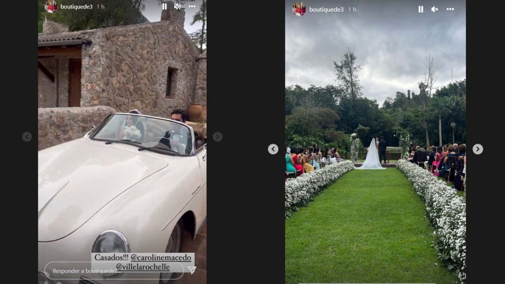 Casamento de Carol Macedo e Rafael Eboli -Crédito: Reprodução / Instagram