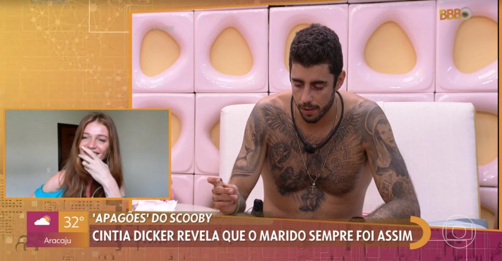 Cintia Dicker fala de Pedro Scooby no programa Encontro - Crédito: Reprodução / Globo