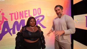 Jojo Todynho e Marcos Mion no reality show Túnel do Amor - Crédito: Reprodução / Multishow