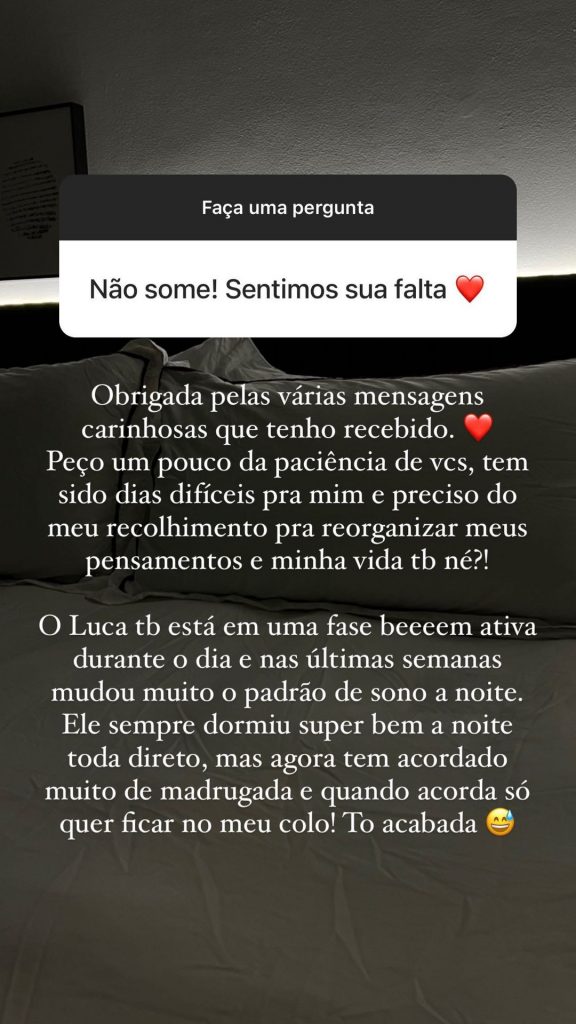 Lorena Carvalho desabafa após separação de Lucas Lucco: 'Dias difíceis'