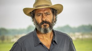 Marcos Palmeira com a caracterização de José Leôncio para a novela Pantanal - Crédito: Globo / João Miguel Junior