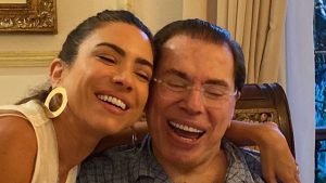 Patricia Abravanel e o pai, Silvio Santos, dono do SBT