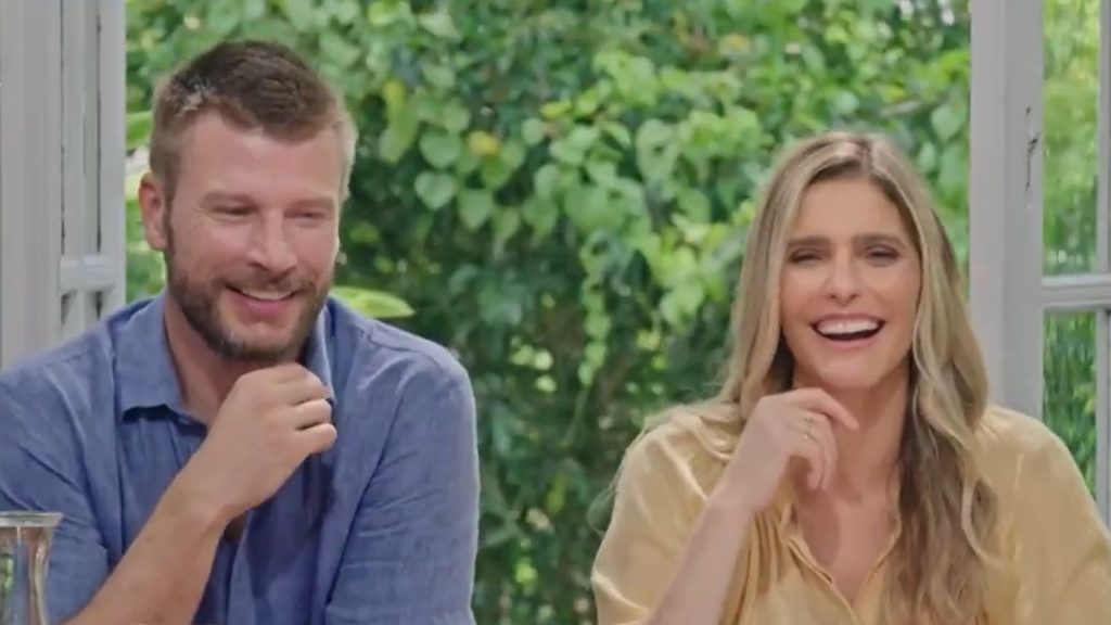 Rodrigo Hilbert e Fernanda Lima no programa Bem Juntinhos