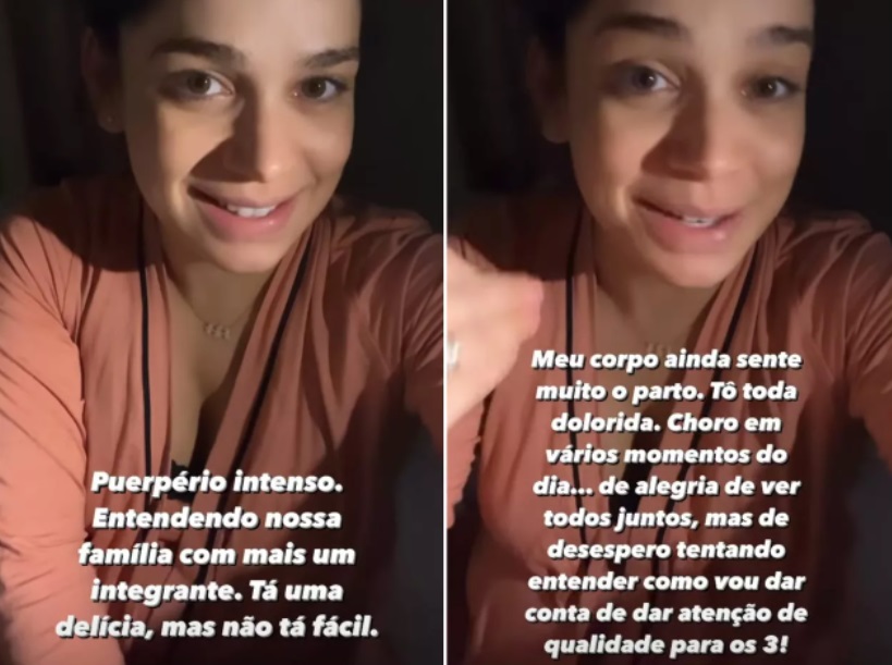 Sabrina Petraglia desabafa sobre pós-parto