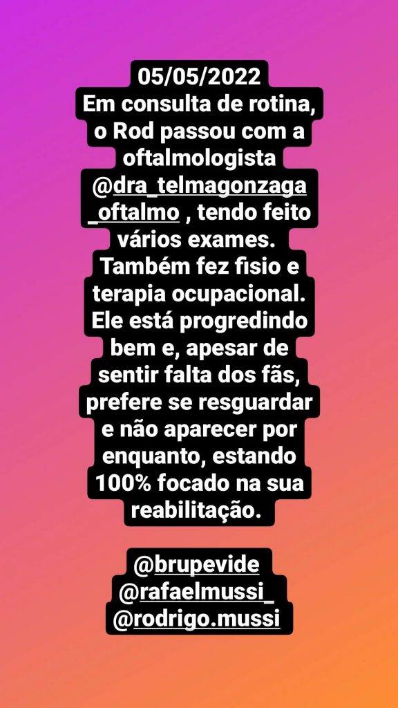 Story de Diogo Mussi. Reprodução/Instagram