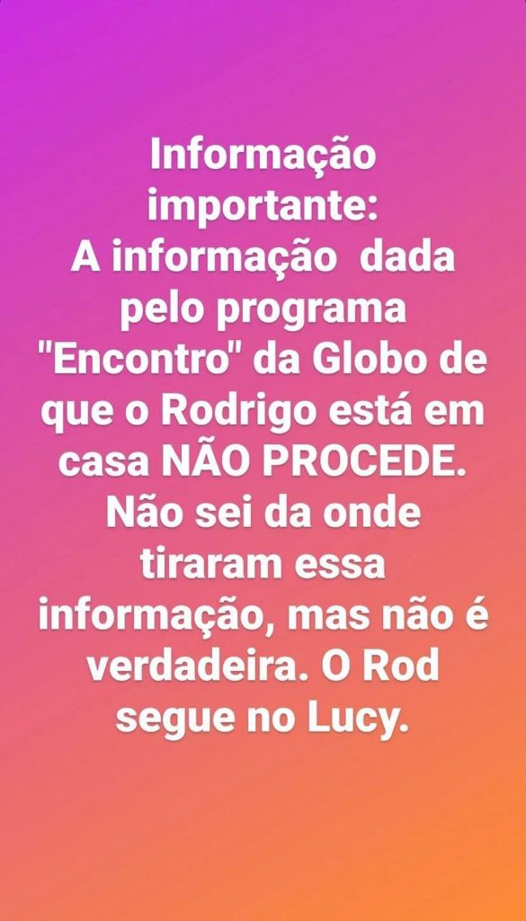 Irmão de Rodrigo Mussi desmente informação da Globo