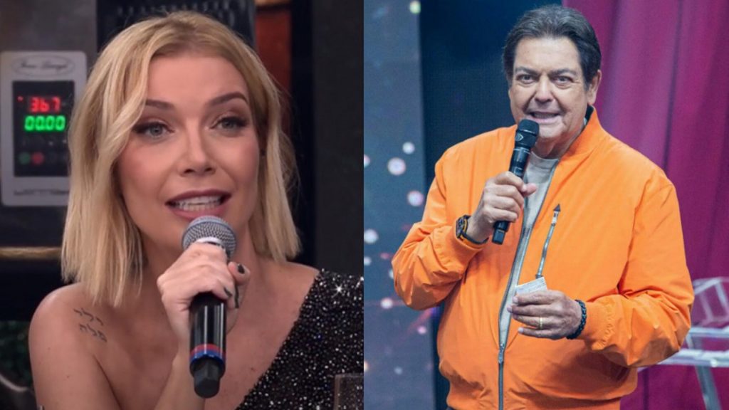 Luiza Possi e Faustão - Créditos: Reprodução/Faustão Na Band