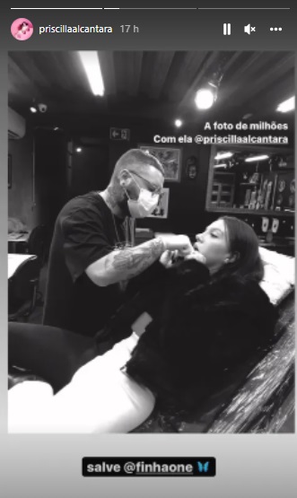 Priscilla Alcantara revela tatuagem em local inusitado