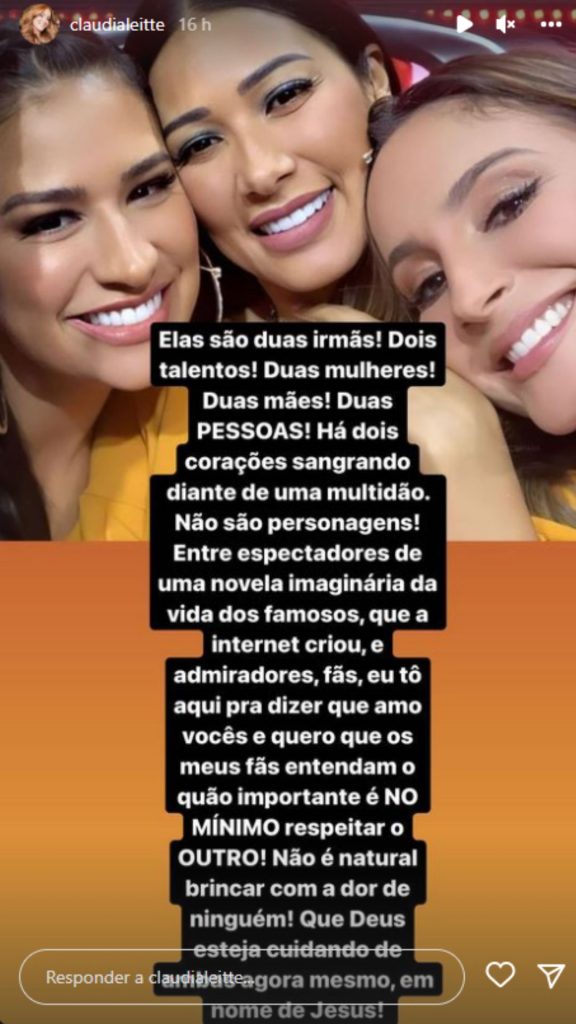 Story de Claudia Leitte. Reprodução/Instagram