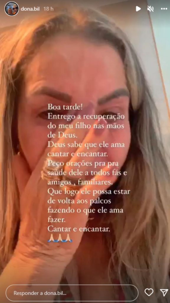 Story de Dona Bil, não de Wesley Safadão. Reprodução/Instagram