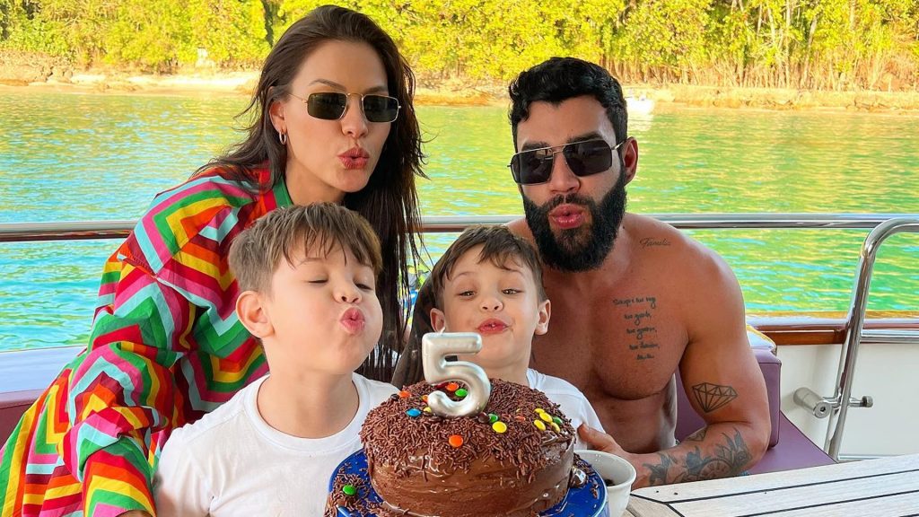 Andressa Suita, Gusttavo Lima e filhos - Créditos: Reprodução/ Instagram