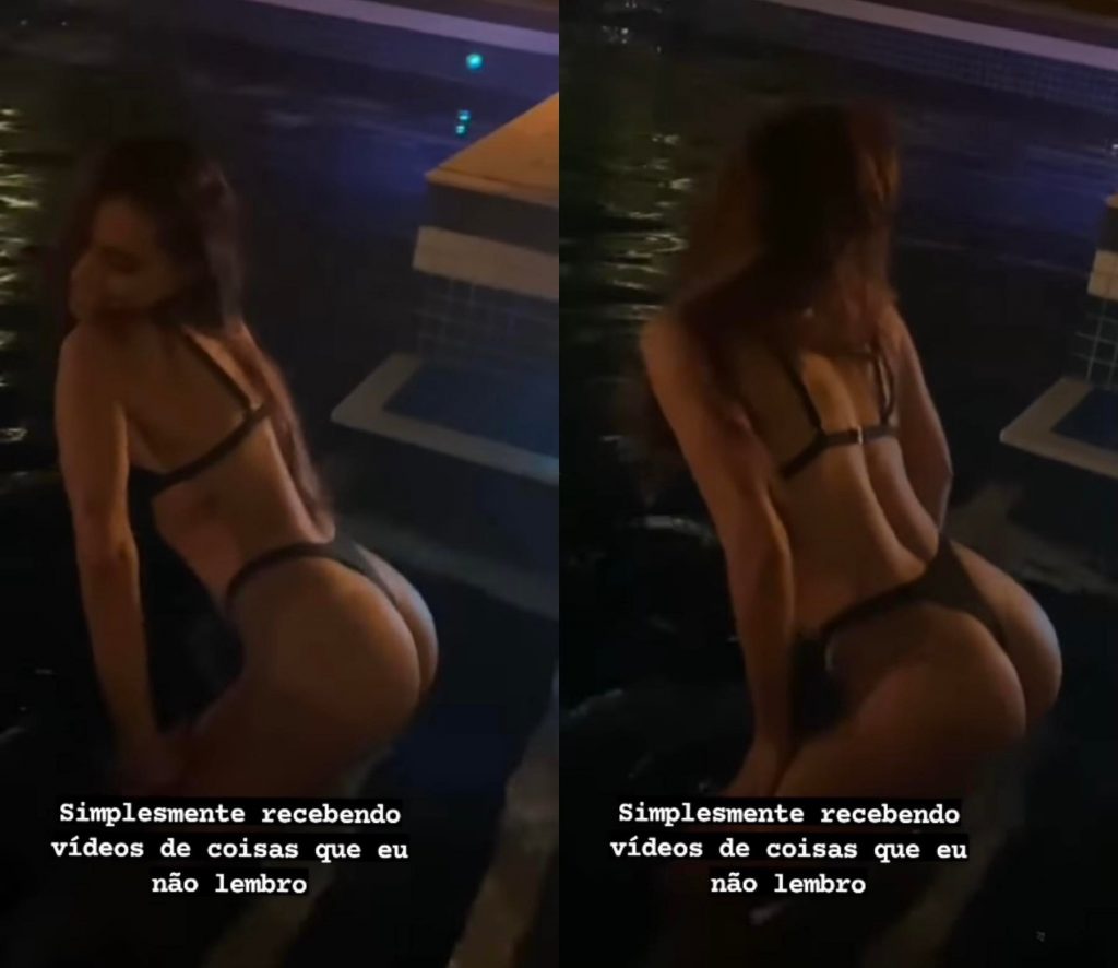 Na piscina, Anitta esbanja sensualidade e rebola de biquíni fio-dental 