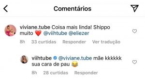 Confira o comentário feito por Viviane, mãe de Viih Tube - Créditos: Reprodução/ Instagram