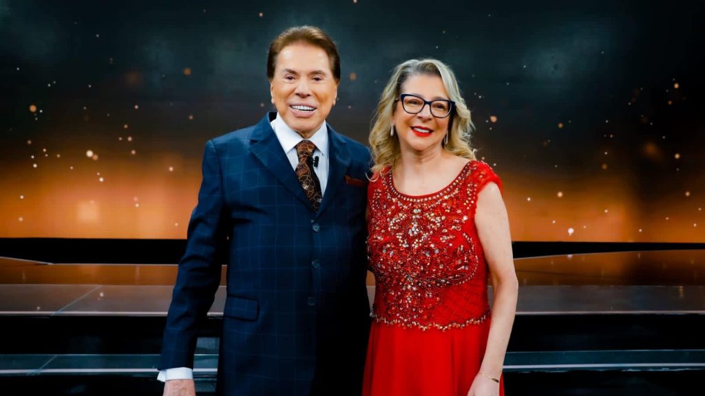 Silvio Santos e Márcia Piovesan