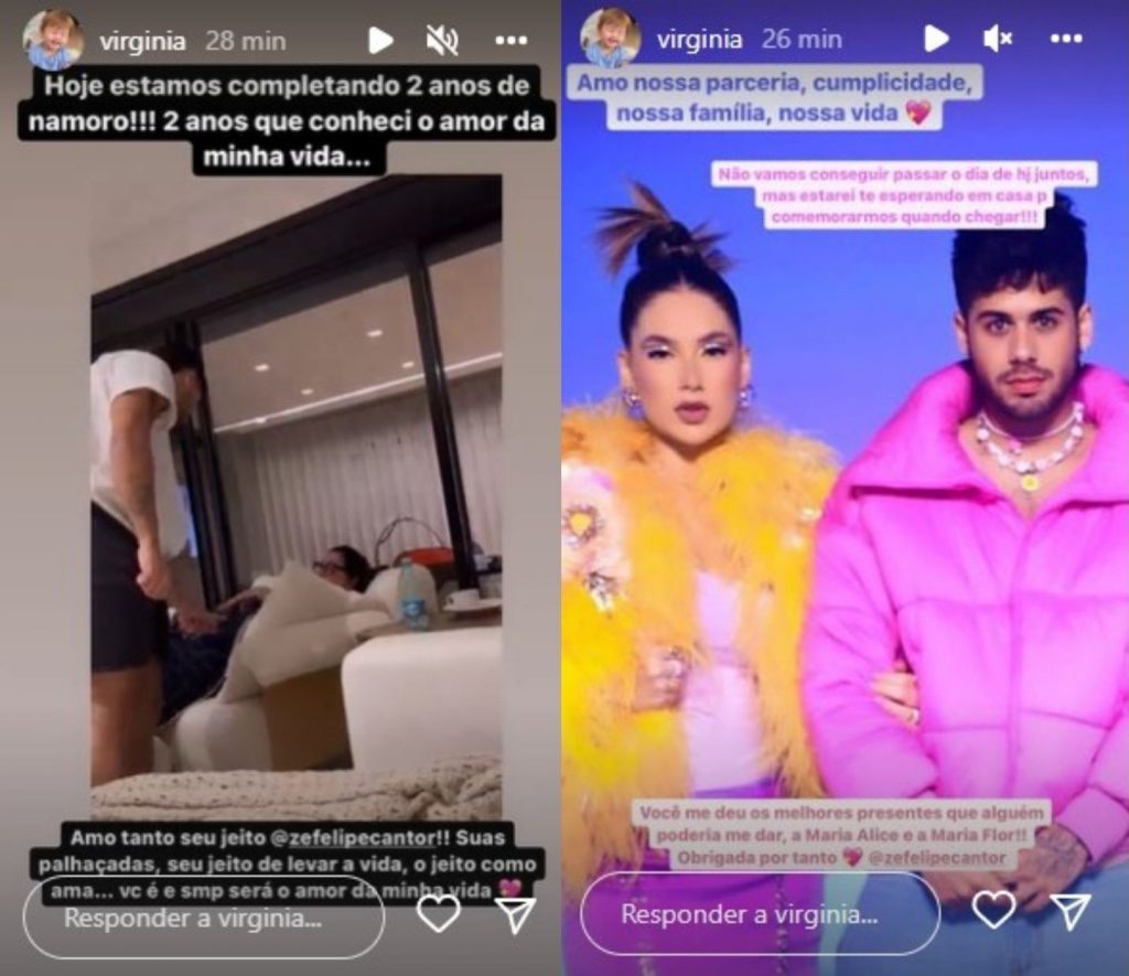 Virginia Fonseca faz declaração para o marido, Zé Felipe (Reprodução/Instagram)