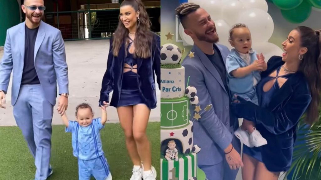 Bianca Andrade e Fred com o filho, Cris