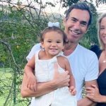 Cesar Tralli e Ticiane Pinheiro com a filha, Manuella