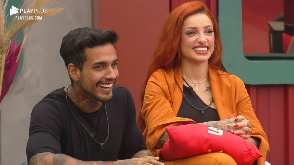 Brenda Paixão e Matheus Sampaio no 'Power Couple' (Reprodução/PlayPlus)